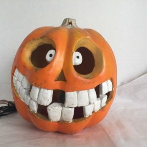 Vintage Trendmasters Light up Jackolantern Pumpkin Blow Mold Halloween Decor